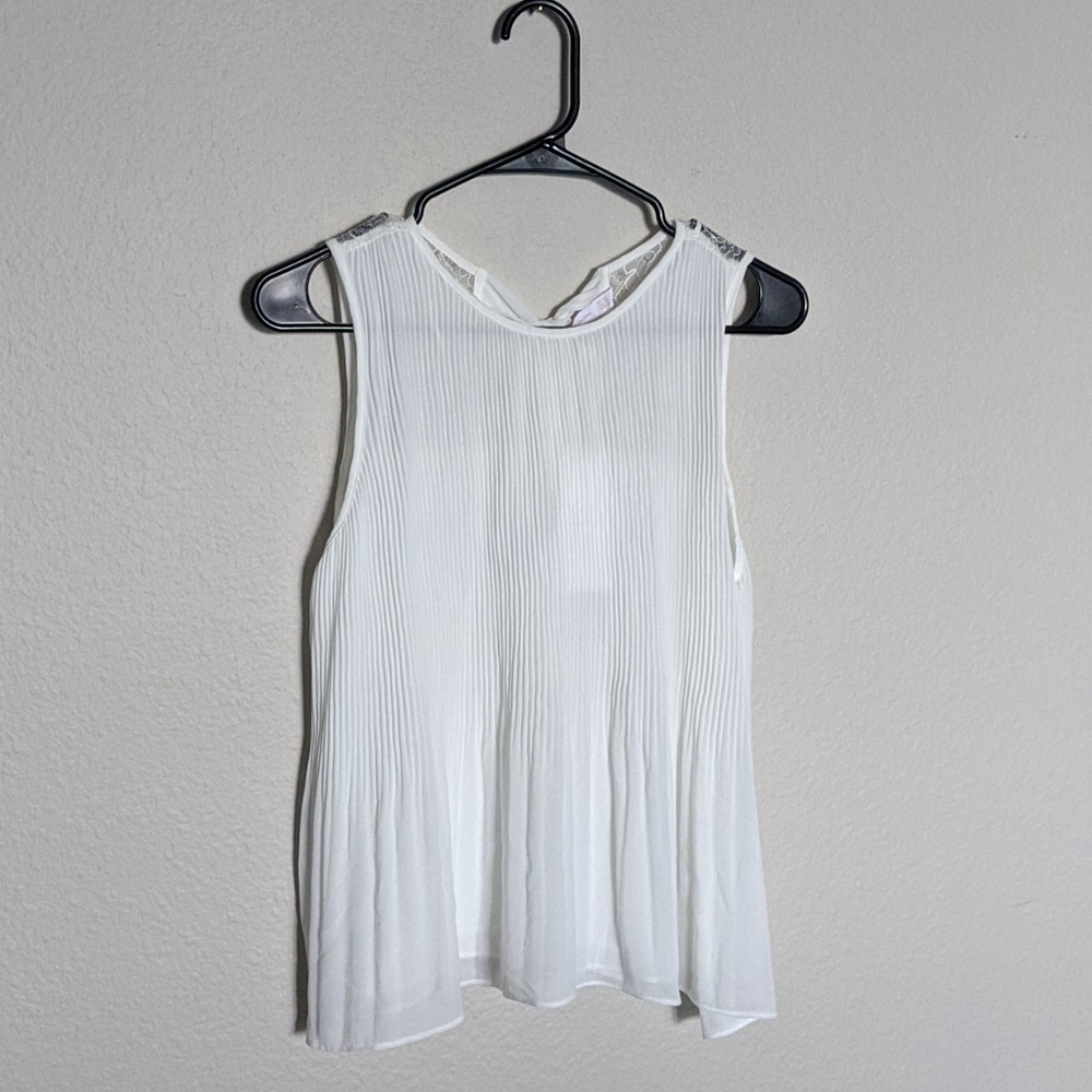 Zara Flowy White Top BNWT